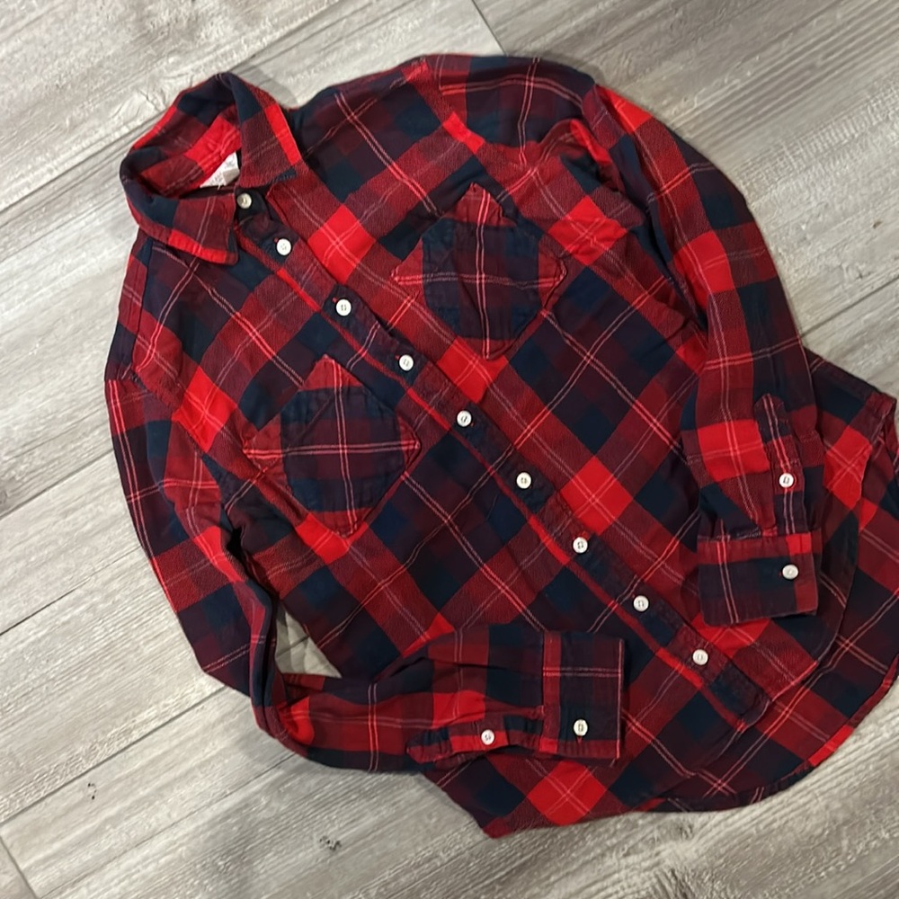 Aeropostale Red Plaid Flannel Shirt